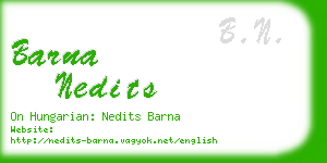 barna nedits business card